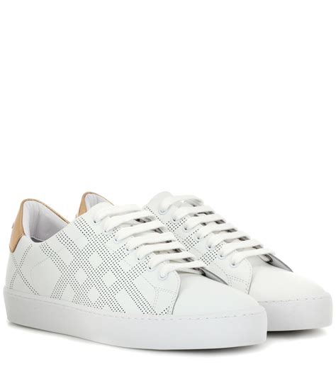 burberry white shoes women|burberry leather sneakers.